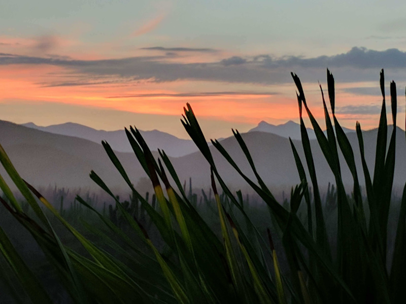 Casa j9 sunrise view of the Sierra La Laguna