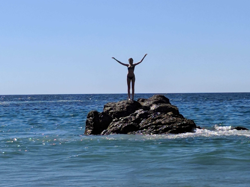 Swimming activities at the Todos Santos Old Port