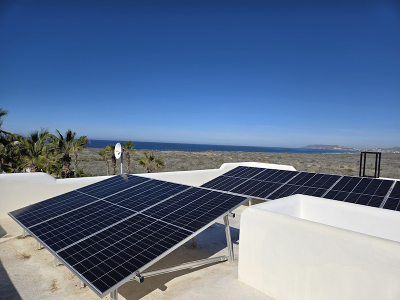 Casa j9 rooftop solar array and stunning 360° views of the mountains, desert and ocean